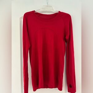 lululemon athletica Red Long Sleeve Tee